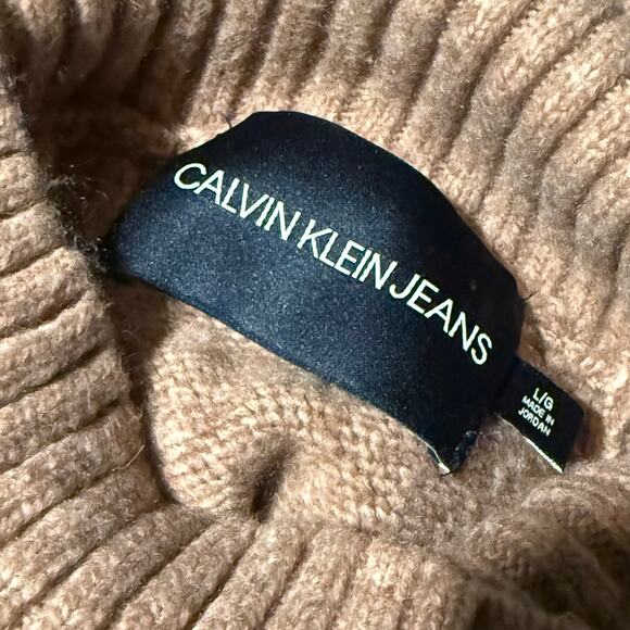 Calvin Klein Jeans - Wool Blend Mock Neck Sweater - Large - Picture 5 of 8